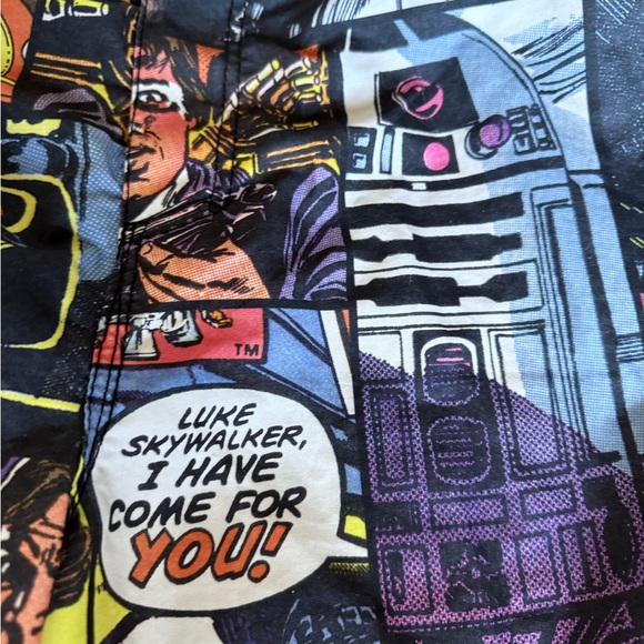 Star Wars Swim Trunks Size 2X Comic Strip All Over Print - Picture 11 of 16